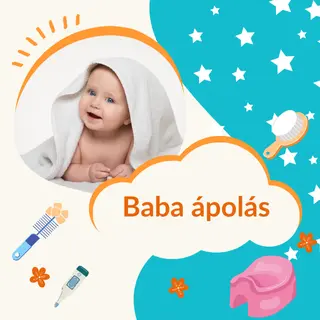 Babaápolás, lázmérő, körömolló, orrszívó, haj kefe, pelenkázó lap