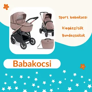 Babakocsi, sport babakocsi, babakocsi szettek, babakocsira esővédő, szunyogháló