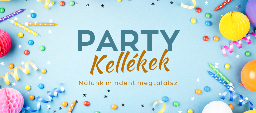 Party kellékek - Lufik, Gyertyák, Lampionok, Papír étkészletek