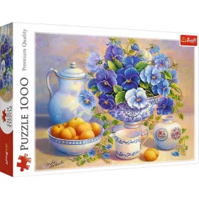Trefl Puzzle 1000 db-os Kék virágcsokor (10466)