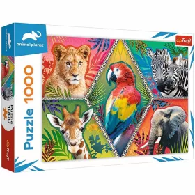   Puzzle Animal Planet állatvilág kollázs 1000 db-os Trefl (159636)