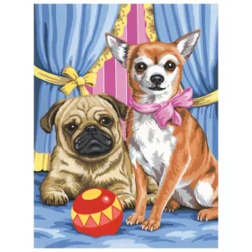   Festés számok után – Mopsz és Csivava, kreatív festőkészlet gyerekeknek és felnőtteknek (Mammut)