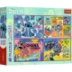 Trefl Puzzle Csodálatos Stitch 4x250 db-os (13311)