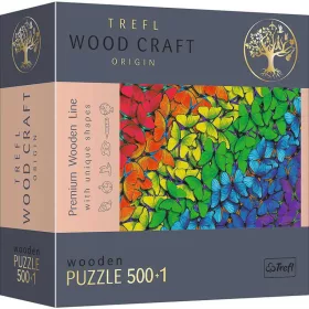   Trefl Fa Puzzle Szivárványszínű pillangók 500 + 1 db-os (20159)