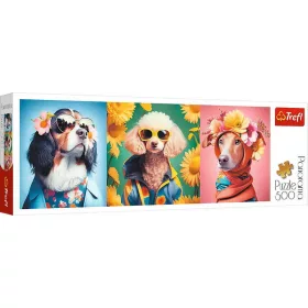   Trefl Panoráma Puzzle 500 db-os Kutya divatbemutató (29517)