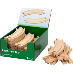  BRIO World Nagy íves fa sín kiegészítő (32932) – Egyedi pályaépítő vasúti elem