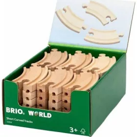   BRIO World Rövid íves fa sín kiegészítő (32934) – Precíziós pályaépítő vasúti elem