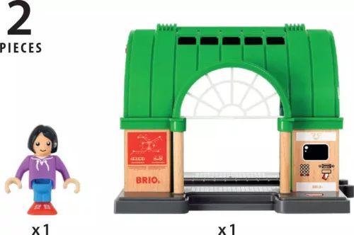 BRIO World Központi pályaudvar hanggal (33649) – Interaktív vasútállomás figurával