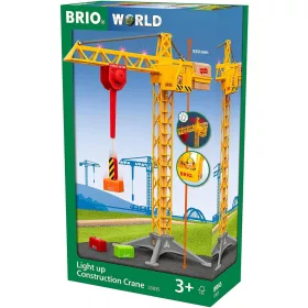   BRIO World Építkezési toronydaru fénnyel (33835) – Interaktív mágneses játékdaru