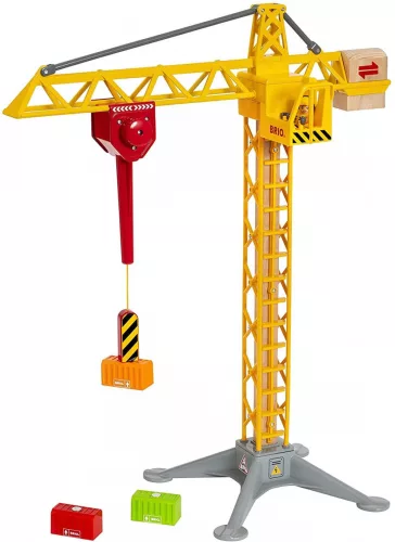 BRIO World Építkezési toronydaru fénnyel (33835) – Interaktív mágneses játékdaru
