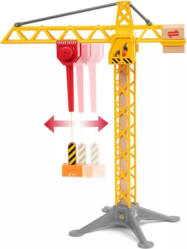 BRIO World Építkezési toronydaru fénnyel (33835) – Interaktív mágneses játékdaru