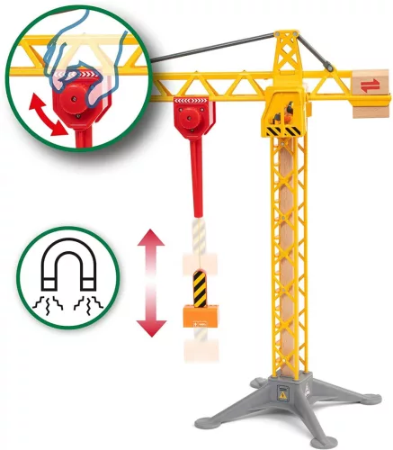 BRIO World Építkezési toronydaru fénnyel (33835) – Interaktív mágneses játékdaru
