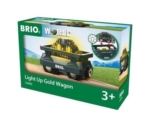 Brio 33896 Világítós arany vagon