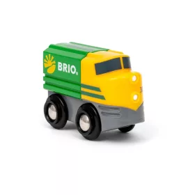   BRIO World Mini zöld-sárga tehervonat mozdony (36034) – Mágneses játékvonat