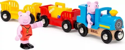 BRIO Peppa malac vonat (36127) – Mágneses fa és műanyag játékvonat készlet