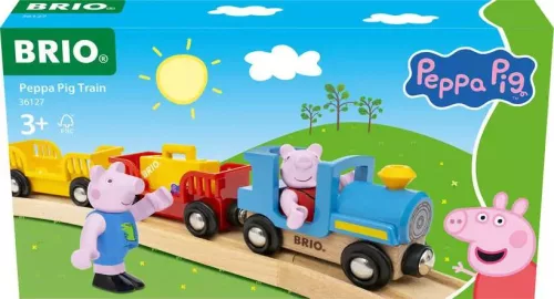 BRIO Peppa malac vonat (36127) – Mágneses fa és műanyag játékvonat készlet
