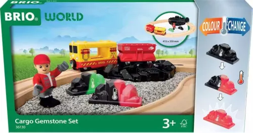 BRIO World Színváltó tehervonat-készlet (36130) – Fa vonatpálya kiegészítőkkel