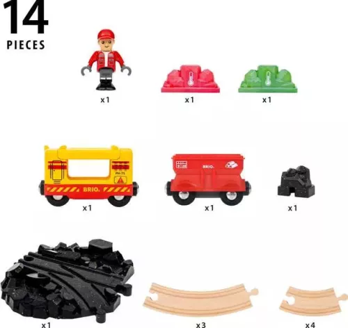 BRIO World Színváltó tehervonat-készlet (36130) – Fa vonatpálya kiegészítőkkel