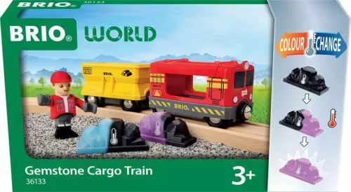 BRIO World Színváltó drágakőszállító tehervonat (36133) – Mágneses fa vonat kiegészítő