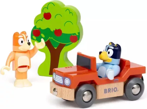 BRIO World Bluey vasúti kezdőkészlet (36144) – Első fa vonatpályám figurákkal