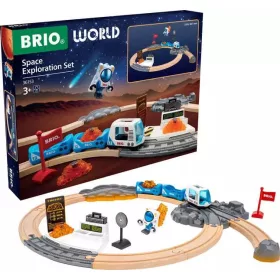   BRIO World Űrkutatási vasúti készlet rakétával (36153) – Komplett fa vonatpálya és űrbázis