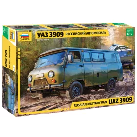  Zvezda UAZ 3909 Russian Military Van  1:35 makett harcjármű (3644)