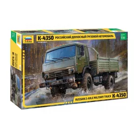   Zvezda Russian 2 Axle Military Truck K-4326  1:35 makett harcjármű (3692)