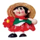 Rugós figura (virágárus lány)