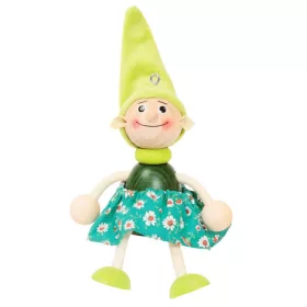 Rugós figura (manó-lány, zöld)