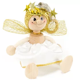 Rugós figura (angyal, fehér)