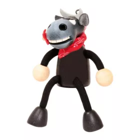 Rugós figura (bika, fekete)