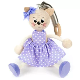 Rugós figura (cica lány, lila)
