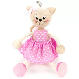 Rugós figura (cica lány, rózsaszín)