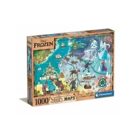   Clementoni Történet Térkép - Disney Jégvarázs 1000 db-os puzzle (39784 CL)