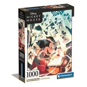   Clementoni- 1000 db-os Compact puzzle - Disney100 - Mickey Egér montázs (39811)