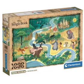  Clementoni Történet Térkép - A Dzsungel Könyve 1000 db-os puzzle (39813 CL)