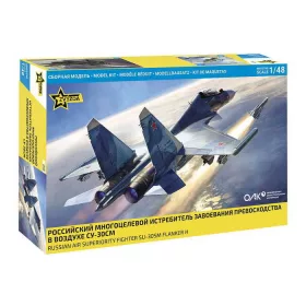   Zvezda SU-30SM FLANKER H Russian Air Superiority Fighter 1:48 (4808) makett repülő