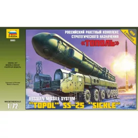   Zvezda Military Ballistic Missile Launcher Topol  1:72 makett harcjármű (5003)