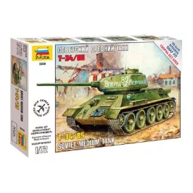   Zvezda T-34/85 Soviet Medium Tank WWII 1:100 makett harcjármű (5039)