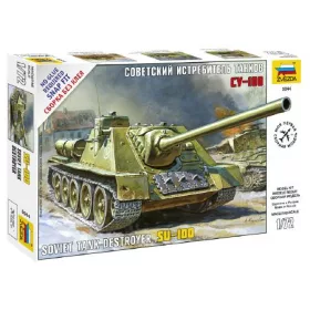   Zvezda Soviet Self-propelled Gun SU-100  1:72 makett harcjármű (5044)