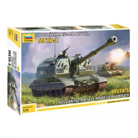   Zvezda MSTA-S Self Propelled Howitzer 1:72 makett harcjármű (5045)