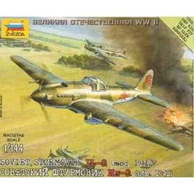   Zvezda Soviet Stormovik IL-2 mod. 1941  1:144 makett repülő (6125)