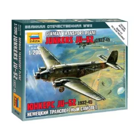   Zvezda German Transport Plane Junkers JU-52 /1932-1945/  1:200 makett repülő (6139)