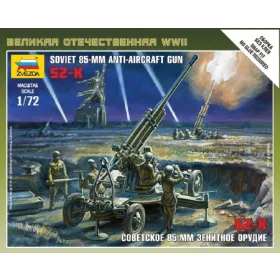   Zvezda Soviet 85mm Anti-Aircraft Gun  1:72 makett harcjármű (6148)