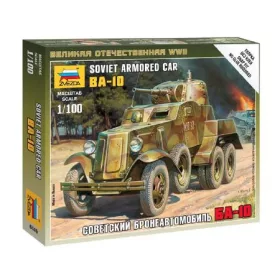   Zvezda Soviet Armored Car BA-10  1:100 makett harcjármű (6149)