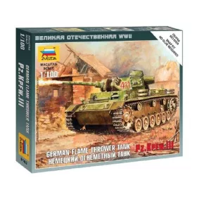   Zvezda Panzer III Flamethrower Tank  1:100 makett harcjármű (6162)
