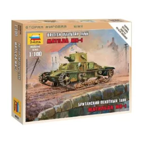   Zvezda British Light Tank Matilda MK1  1:100 makett harcjármű (6191)