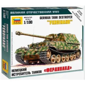   Zvezda Sd.Kfz.184 Ferdinand Heavy Tank Destroyer  1:100 makett harcjármű (6195)