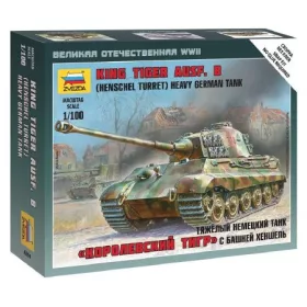   Zvezda Sd. Kfz. 182 King Tiger Henschel  1:100 makett harcjármű (6204)