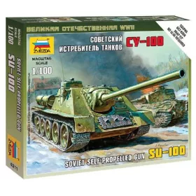   Zvezda SU-100 Soviet Self-Propelled Gun  1:100 makett harcjármű (6211)